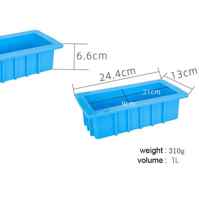 1L φόρμα 24.4x13x6.6cm κέικ σιλικόνης ψωμιού ορθογωνίων μη ραβδί