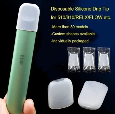 Προμήθειες από καουτσούκ μιας χρήσης 810 510 Silicone Rubber Tip Durable For E Cigarette