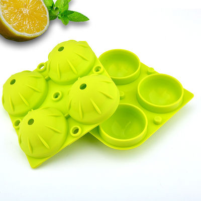 Ανθεκτικό Cocktails Ball Spherical Ice Tray 4 Cavity Grey Green Χρώμα