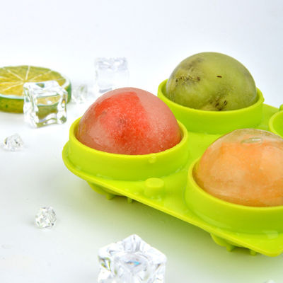 Ανθεκτικό Cocktails Ball Spherical Ice Tray 4 Cavity Grey Green Χρώμα