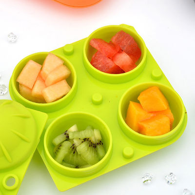 Ανθεκτικό Cocktails Ball Spherical Ice Tray 4 Cavity Grey Green Χρώμα