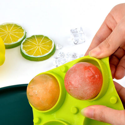 Ανθεκτικό Cocktails Ball Spherical Ice Tray 4 Cavity Grey Green Χρώμα
